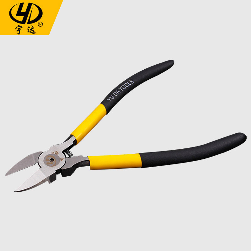 Yuda Chrome Vanadium Molten Steel Mouth Pliers Cut Wire Electrician Twill Pliers Electronic Sheared Inclined Mouth 5 Inch 6 Inch Water Gap Pliers