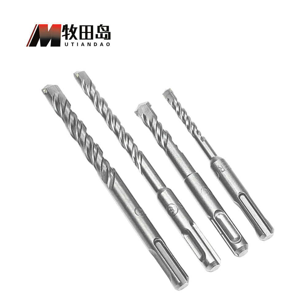 Makita Island rotary hammer drill bit Two pits two grooves round handle impact drill through the wall cement concrete construction drill