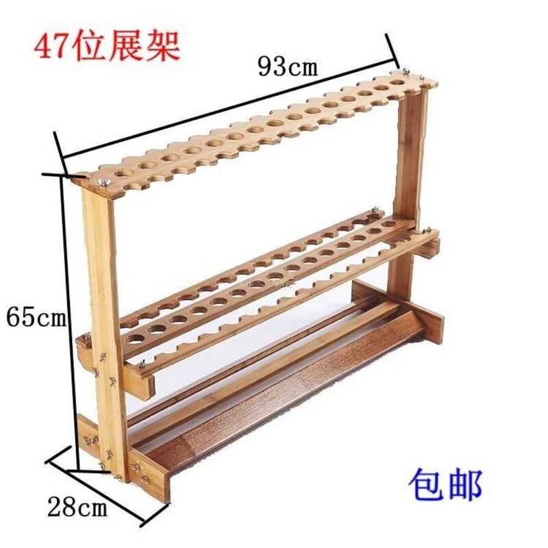 Bamboo Stand Display Rack Fishing Rod Holder Free Shipping Multi-Hole Elevated Thickened Solid Wood Rack