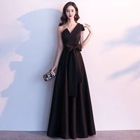 Черная длинная сумка на одно плечо