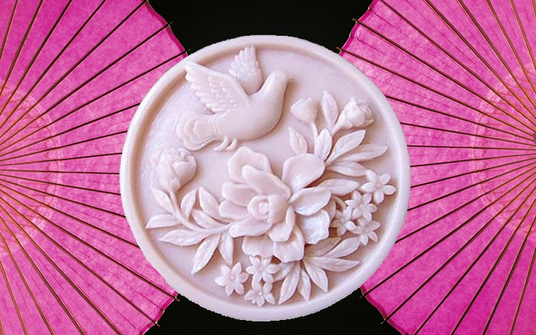 B1113diy sáng tạo bánh trung thu silicone mềm silicone mài khuôn handmade xà phòng sô cô la fondant pudding muối khắc nhựa