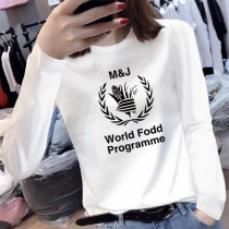European station 2021 spring and autumn new bottoming shirt women white Joker loose long sleeve T-shirt cotton thin coat