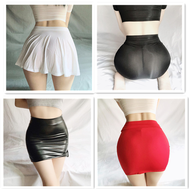 Hip-hugging miniskirt revealing ol sexy and tight temptation