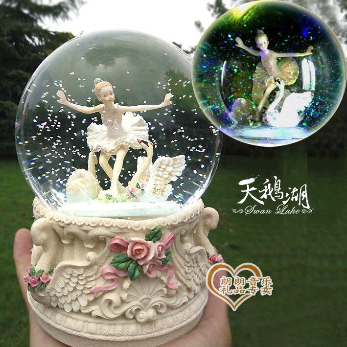 [Promotion of]Swan Lake Ballet girl Snowflake Music box crystal ball The music box dance Christmas birthdayin the Home accessories , Decorative items , Music Box  category - from Buy2taobao.com to provide professional Taobao agent buy service