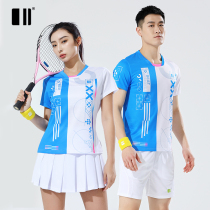 Single Double Spring Summer New Badminton Suit Mens And Womens Kit Short Sleeve Women Sportswear Quick Dry Suction Sweat-Breathable Blouse
