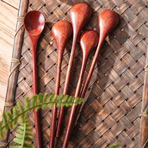 xq day style wood long handle coffee spoon creativity and wind honey spoon seasoned spoon solid wood cutlery stir spoon spoon