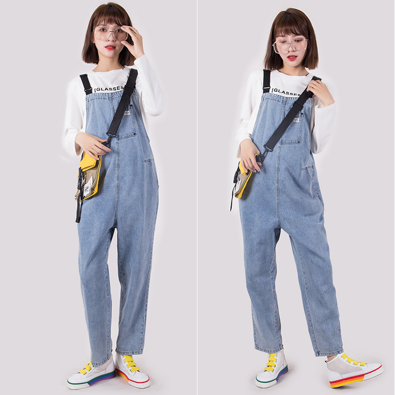 {Guo Sister Mother and Child} spelled out the perfect spring new thin cotton pregnant woman long pants thin denim Korean version of the baby bag pants 79A57001