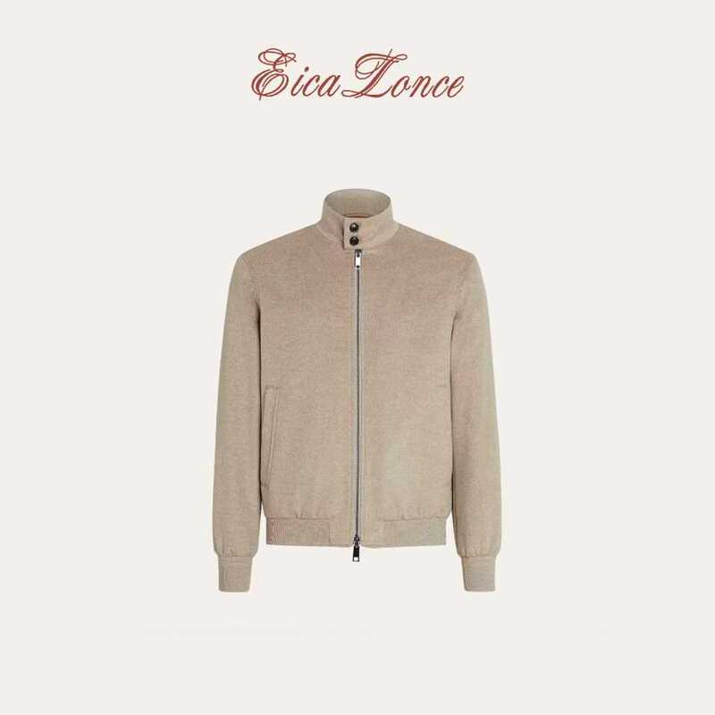 Italian Wool Cashmere 90 White Goose down Casual Versatile Stand Collar Jacket Sn80495