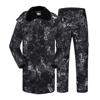 Вытяните коленый черный питон (пальто+хлопковые брюки)