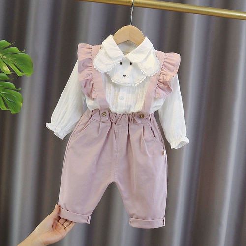 Осенний комплект, детский лонгслив, коллекция 2023, в западном стиле, в корейском стиле