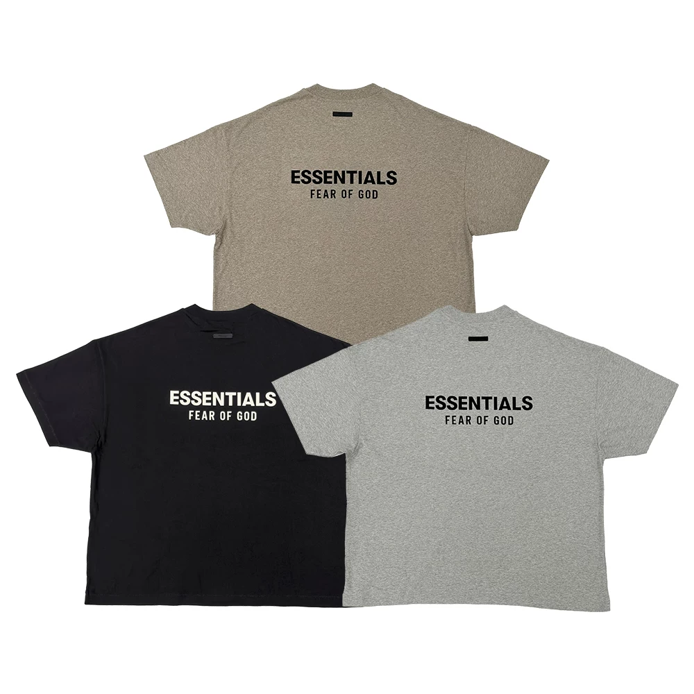 Я не модный FOG ESSENTIALS Season 9 Double Line High Street Casual Loose Holiday Series Laminated Short Sleeves