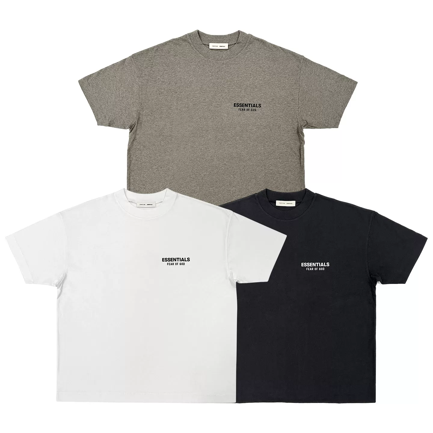 Я не модный FOG ESSENTIALS season 9 двойная линия уличная повседневная свободная новая праздничная ламинированная круглый воротник короткий рукав