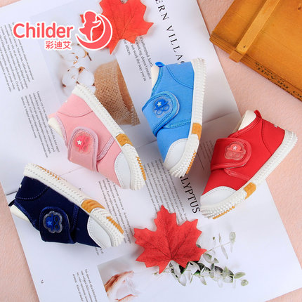 宝宝鞋子女春秋1一2-3岁 婴儿软底防滑幼儿布