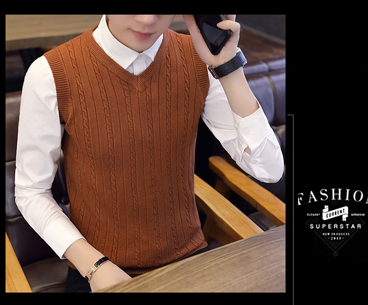 Áo vest thanh niên 12 xu hướng xuân hè áo len giản dị 13 học sinh trung học cơ sở 14 nam 15 tuổi áo len áo gile hàn