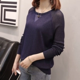 Осенний шелковый модный трикотажный свитер, большой размер, в западном стиле