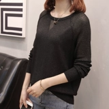 Осенний шелковый модный трикотажный свитер, большой размер, в западном стиле