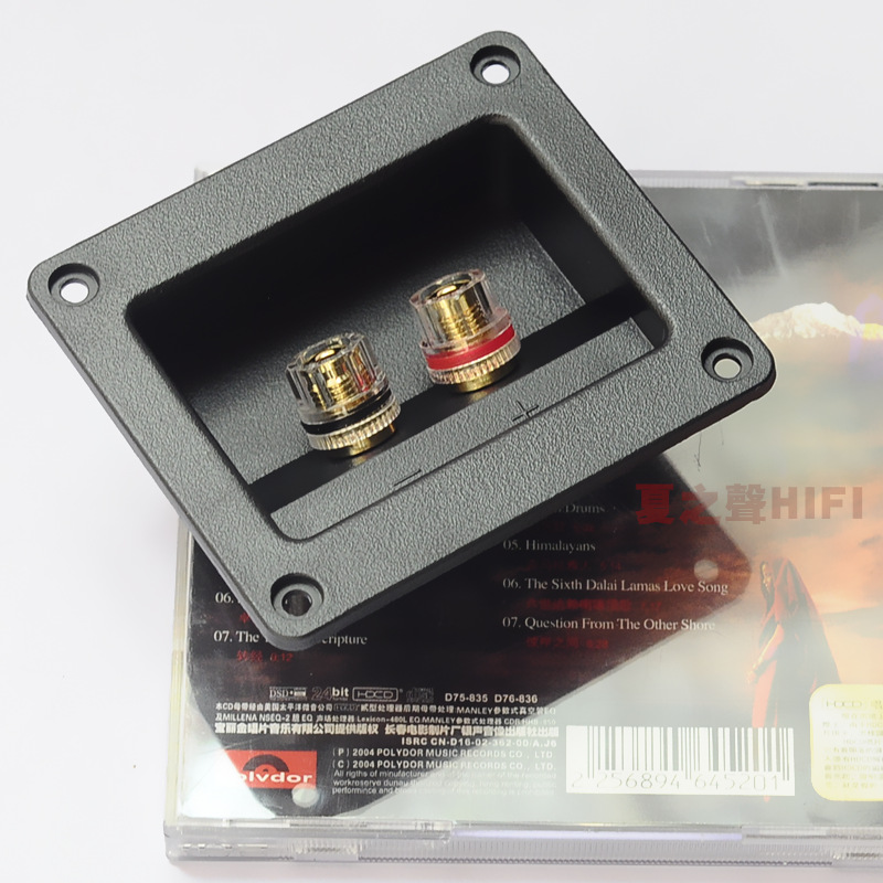 Trout high-end two-speaker junction box pure copper wiring post crystal column HIFI speaker banana socket