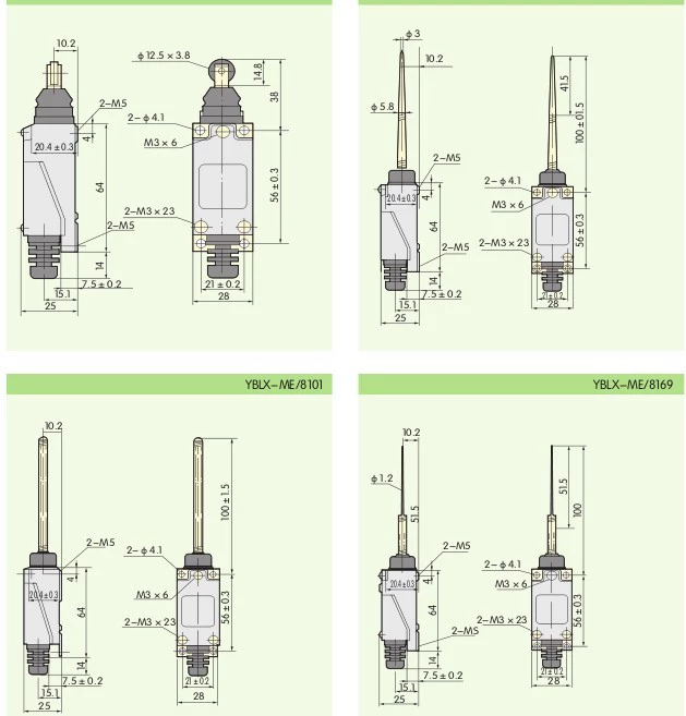 Công tắc hành trình Zhengtai giới hạn micro-motion yblx-me/8108 ME-8108 8104 8107 8111 22 công tắc hành trình me8108 mua công tắc hành trình