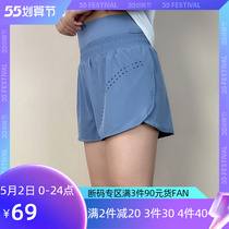 May-high waist collection Belly Fake Two Sports Shorts Women Xia Yoga Running Anti-Walking Light Speed Dry Fitness Big Code Fat Mm