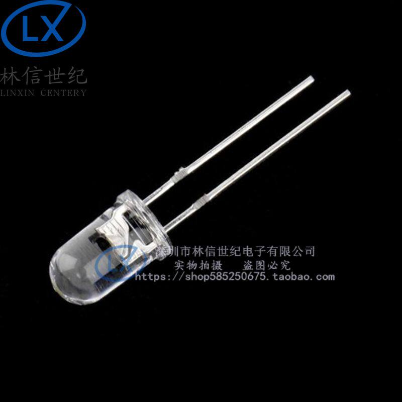 5MM F5 white red light blue light yellow light green light white transparent light body round head LED light diode - Taobao