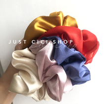 Korea ins Dongdaemun vintage luxury satin texture large intestine ring hair ring 5 colors