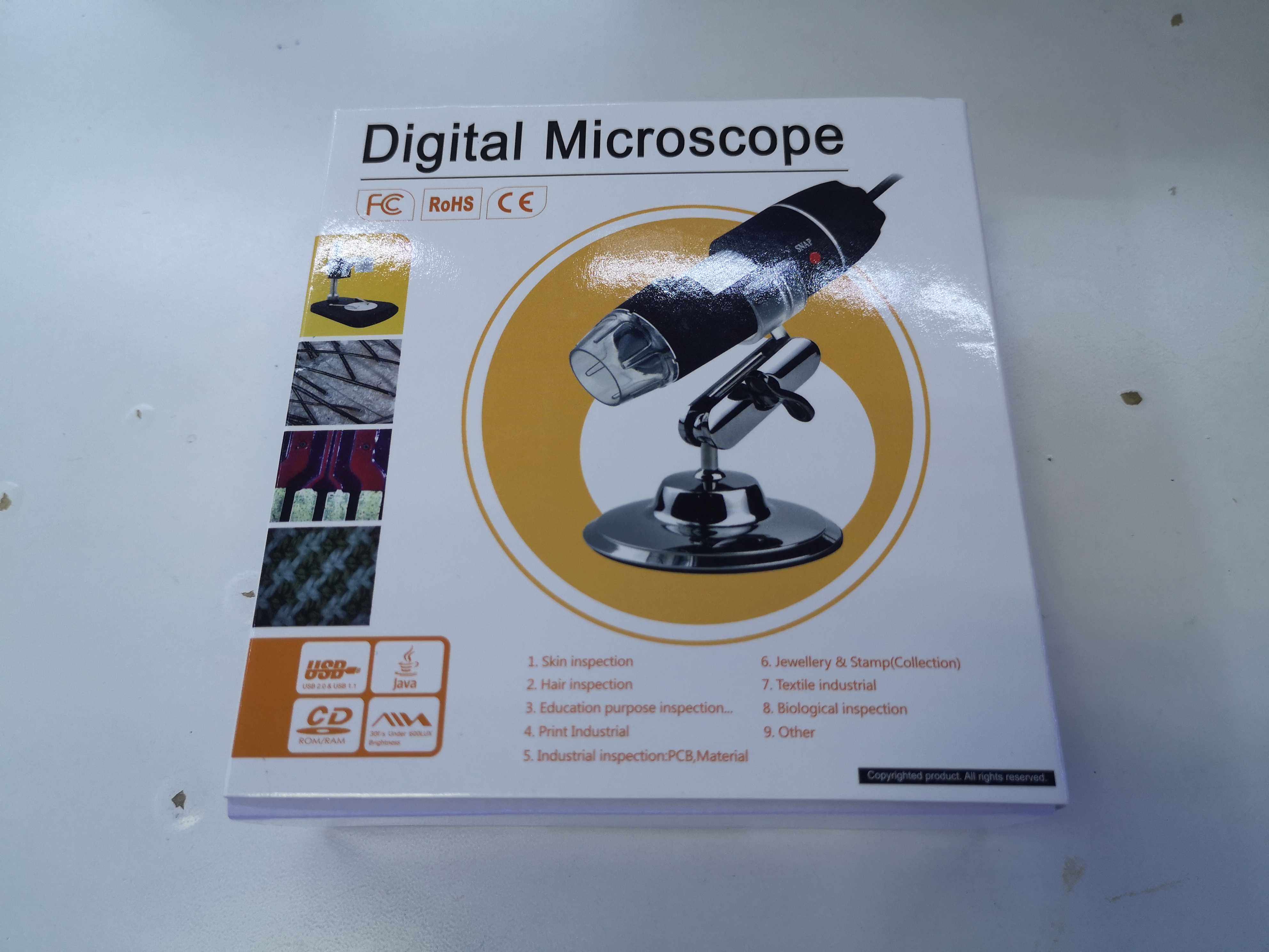 1600x USB electronic digital microscope magnifying lens tube easy to stand