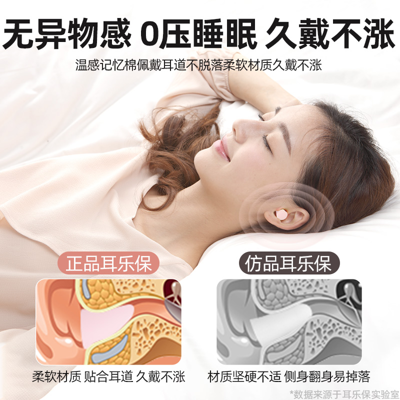 降低98%噪音、睡眠专用：耳乐保 睡眠专用耳塞