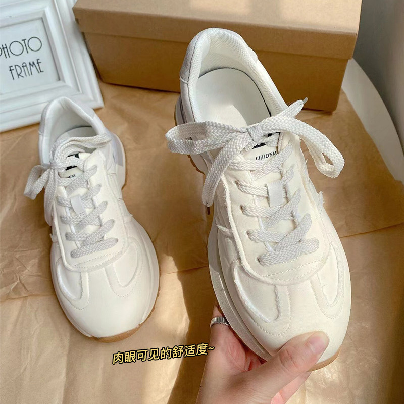 Daddy shoes and daughter thick soles increase the leisure tide 2022 summer small white shoes sneakers retro - Gedexual shoes