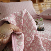 New high-end old rough cloth mat three-piece cotton thickened summer sheets 1 8 meters bed soft mat can be folded