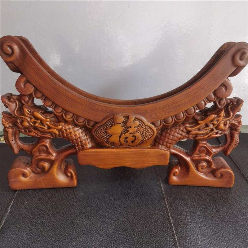 High-End Jade Wall-Mounted Jade Ornament Base, Special Support Bracket, Display Plate, Porcelain Plate, Tea Cake Handicraft Dragon Head Base