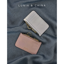 Leather new magic color multi card card bag womens Korean card bag mini ultra-thin cowhide coin wallet zipper bag