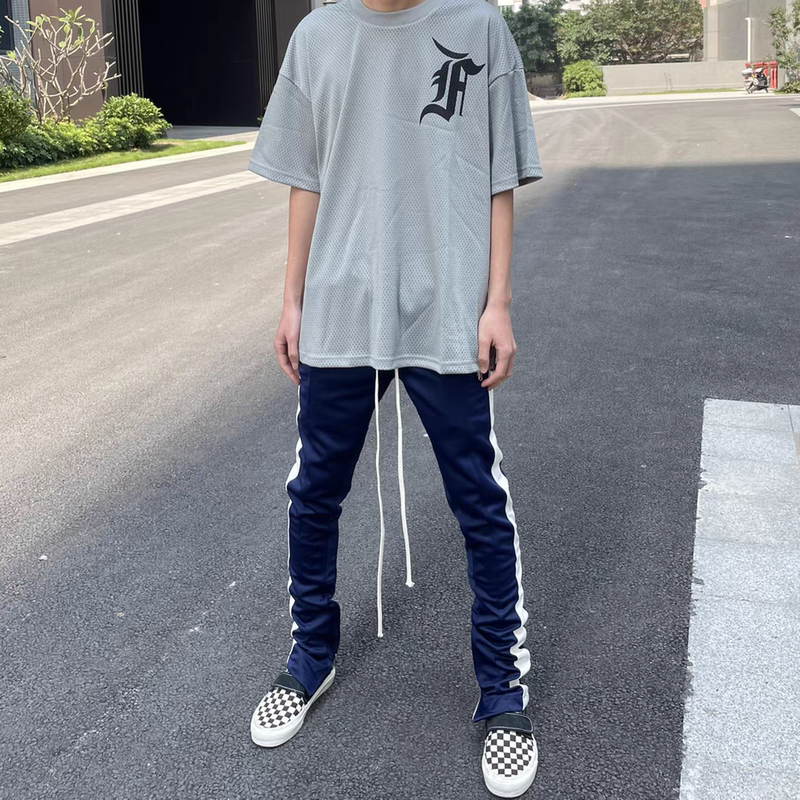 In Stock Fear of God Main Line Season 5 Limited Edition Fog Black, White, Red, and Blue Four-Color Patchwork School Pants In Stock Fear of God Main Line Season 5 Limited Edition Fog Black, White, Red, and Blue Four-Color Patchwork School Pants