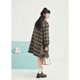 Zihan Horn Button Woolen Coat Women's 2023 Winter New College Style Small Lapel Woolen Coat