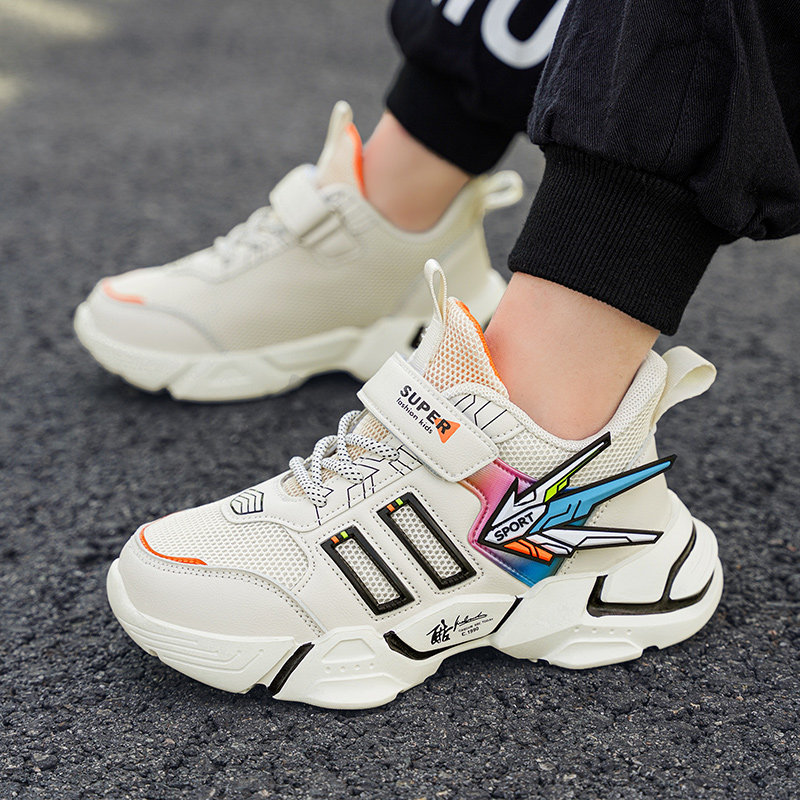 Li Ning VIPs Joint Children Shoes Fall 2021 New Boy Shoes Net Face Hollowed-out Children Sports Single Net