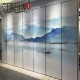 Jiangnan Impression Новая китайская чернила настенная настенная лента гостиная хрустальная стена ткань простые телевизионные обои обои