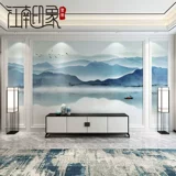 Jiangnan Impression Новая китайская чернила настенная настенная лента гостиная хрустальная стена ткань простые телевизионные обои обои