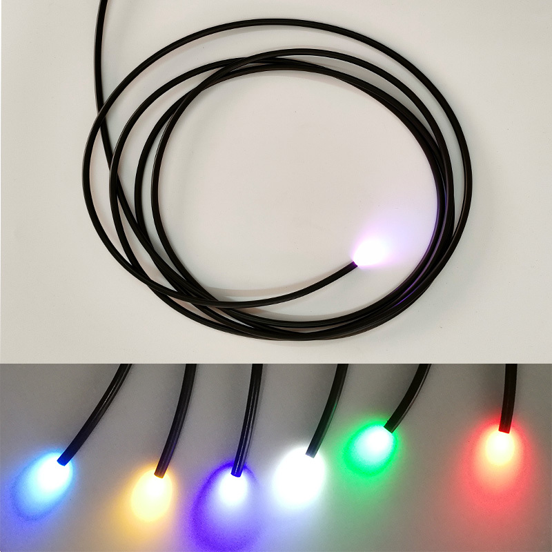Soft Black Leather Plastic Light-Guiding Fiber Optic Strip Tail End Point Fiber Light-Emitting Line Starry Sky Ceiling Swimming Pool Square Floor Light