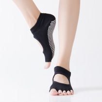 Full finger finger full toe digging hole glue yoga socks ladies non-slip open toe back five finger socks sports socks