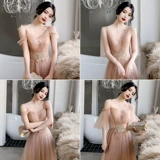 Летнее платье подружки невесты, длинное вечернее платье, по фигуре, простой крой, для подружки невесты, средней длины