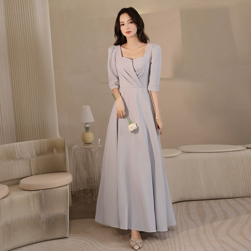 Зимнее длинное платье подружки невесты, коллекция 2023, для подружки невесты, по фигуре