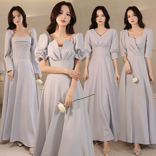 Зимнее длинное платье подружки невесты, коллекция 2023, для подружки невесты, по фигуре