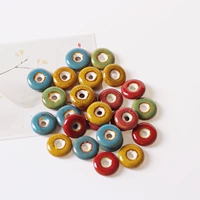 Пряжка Ping An цветочная глазурь разноцветная 20 шт.