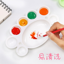 Marley big feet palette watercolor gouache paint traditional Chinese painting palette beginners children students with art painting