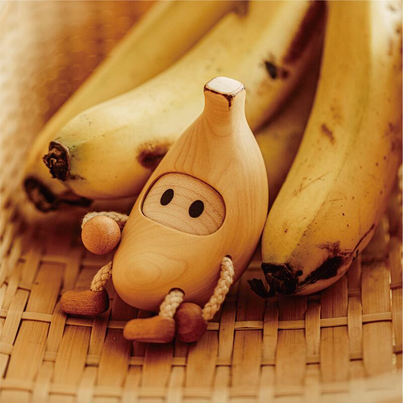 Original Shangcheng! No Worries about Solid Wood Banana Ornaments, Creative and Cute Original Design, High-End Gifts for Everyday Gifting