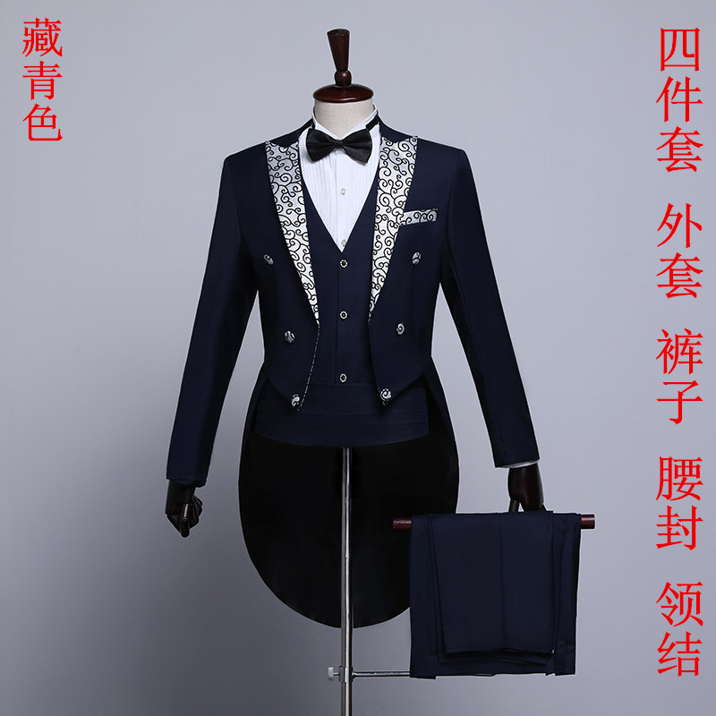 Hot-bán Halloween tuxedo nam chú rể phù dâu phù hợp với phép thuật hiển thị chủ hàng năm của trang phục vũ điệu