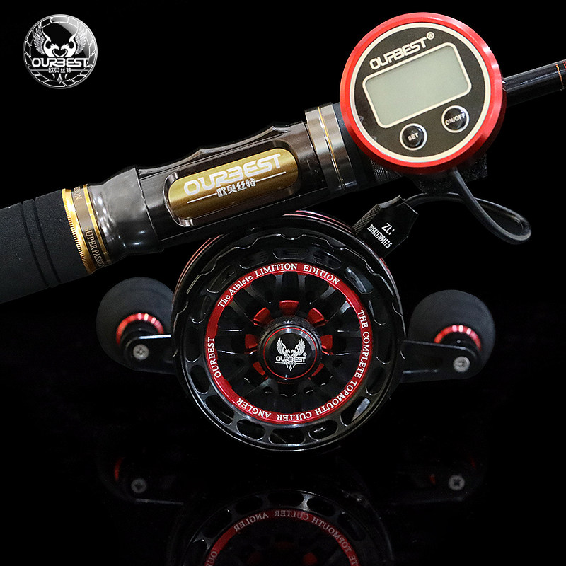 Obeste Chengying raft fishing wheel Fishing wheel fishing wheel All-metal magnetic slow-down digital display one-button micro-lead fishing line wheel