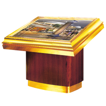 Floor-landing lobby guide plate stainless steel horizontal light box floor flat display table index table titanium guide card