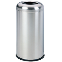 Southern port-style bullet trash can seat ground European stainless steel large-capacity shopping mall trash can peel barrel