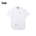 Áo sơ mi nam tay ngắn Izzue 2019 hè mới tỷ lệ giản dị Bản vá logo đơn giản 8313U9C - Áo sơ mi kẻ caro Áo