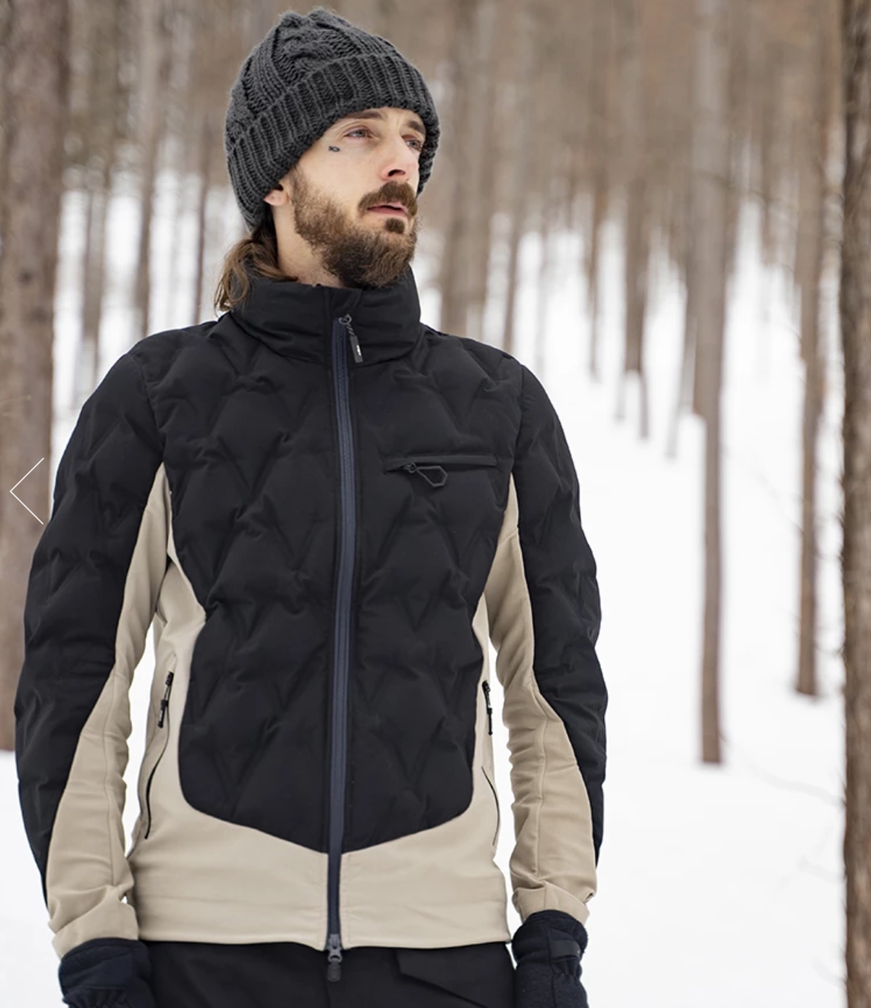 (GT ski equipment) MofM day tide wear slim three-dimensional ski warm middle layer down inside